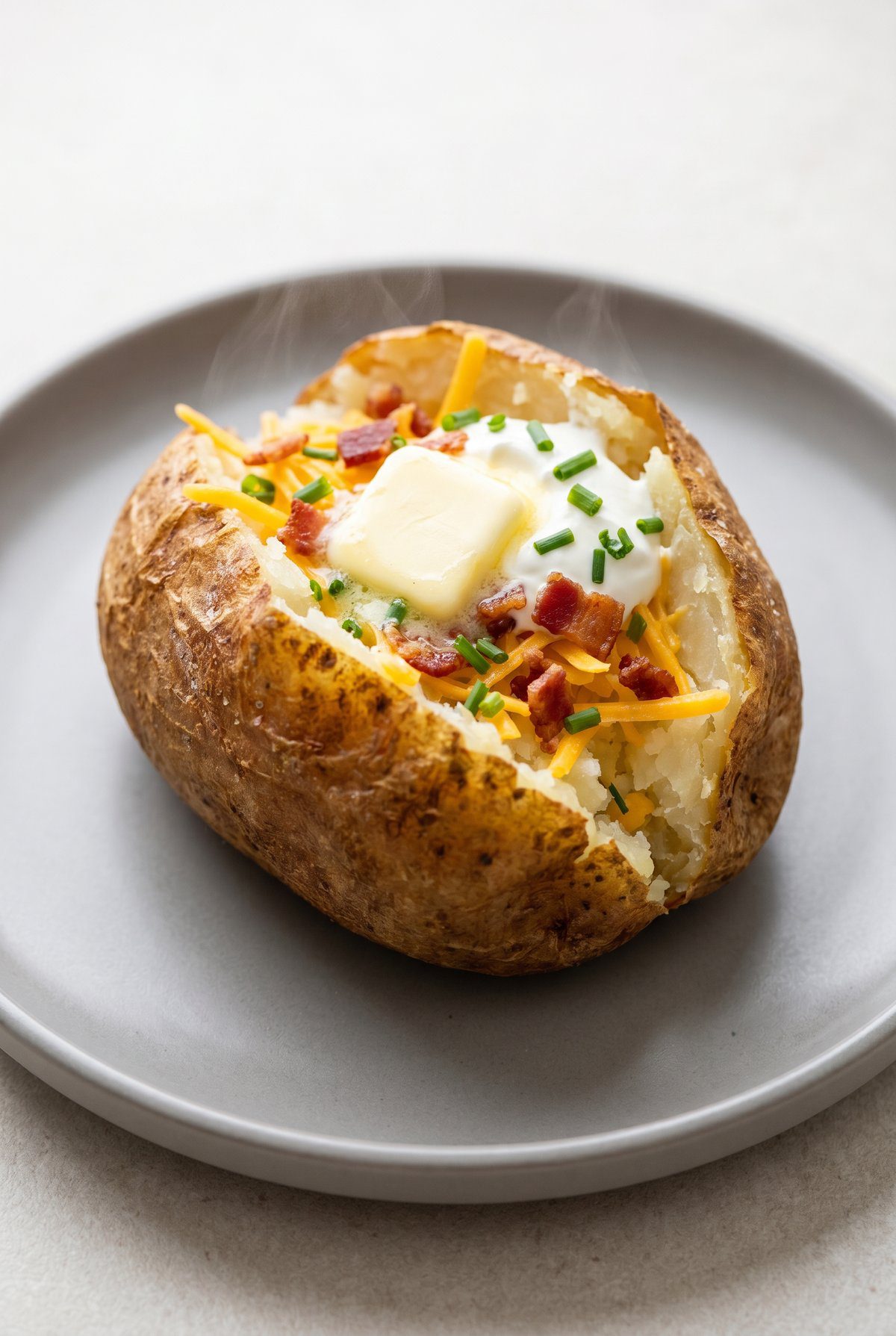 Close-up of Air Fryer Baked Potato