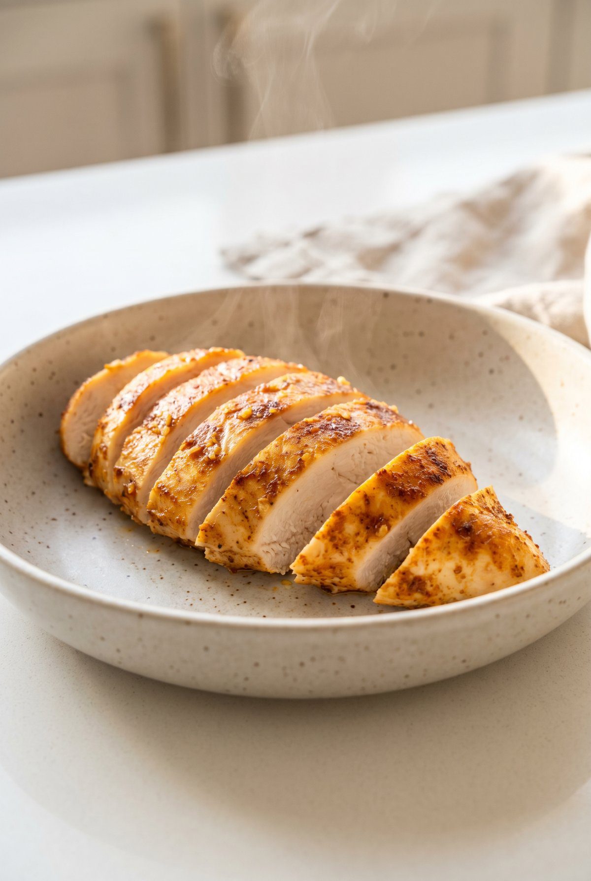 Air Fryer Chicken Breast served and ready to eat