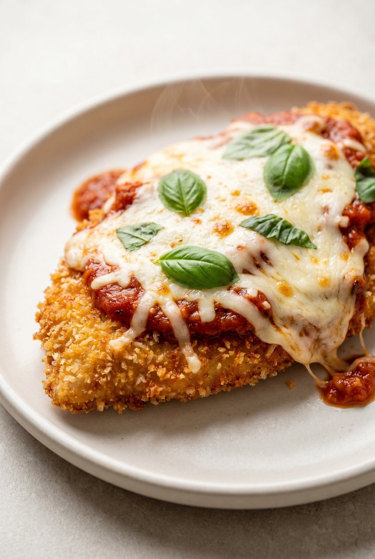 Close-up of Air Fryer Chicken Parmesan