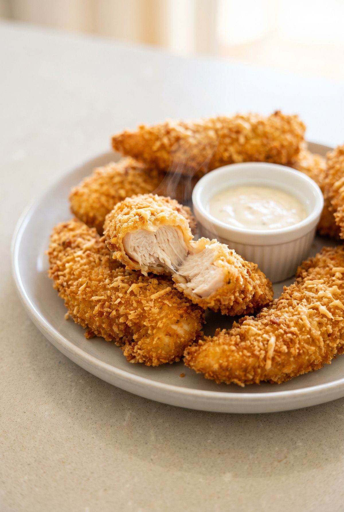 Close-up of Air Fryer Chicken Tenders