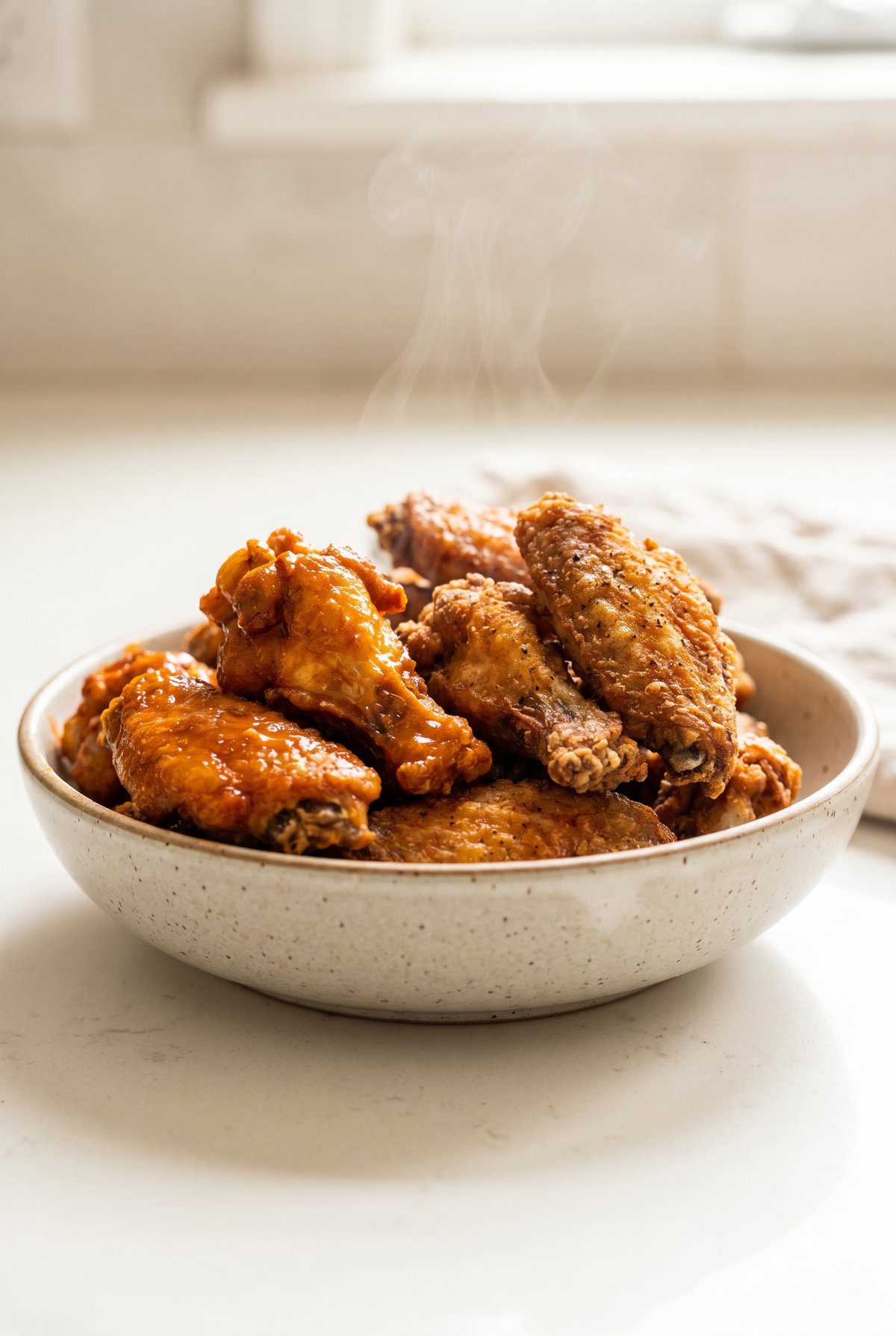 Air Fryer Chicken Wings ready to serve