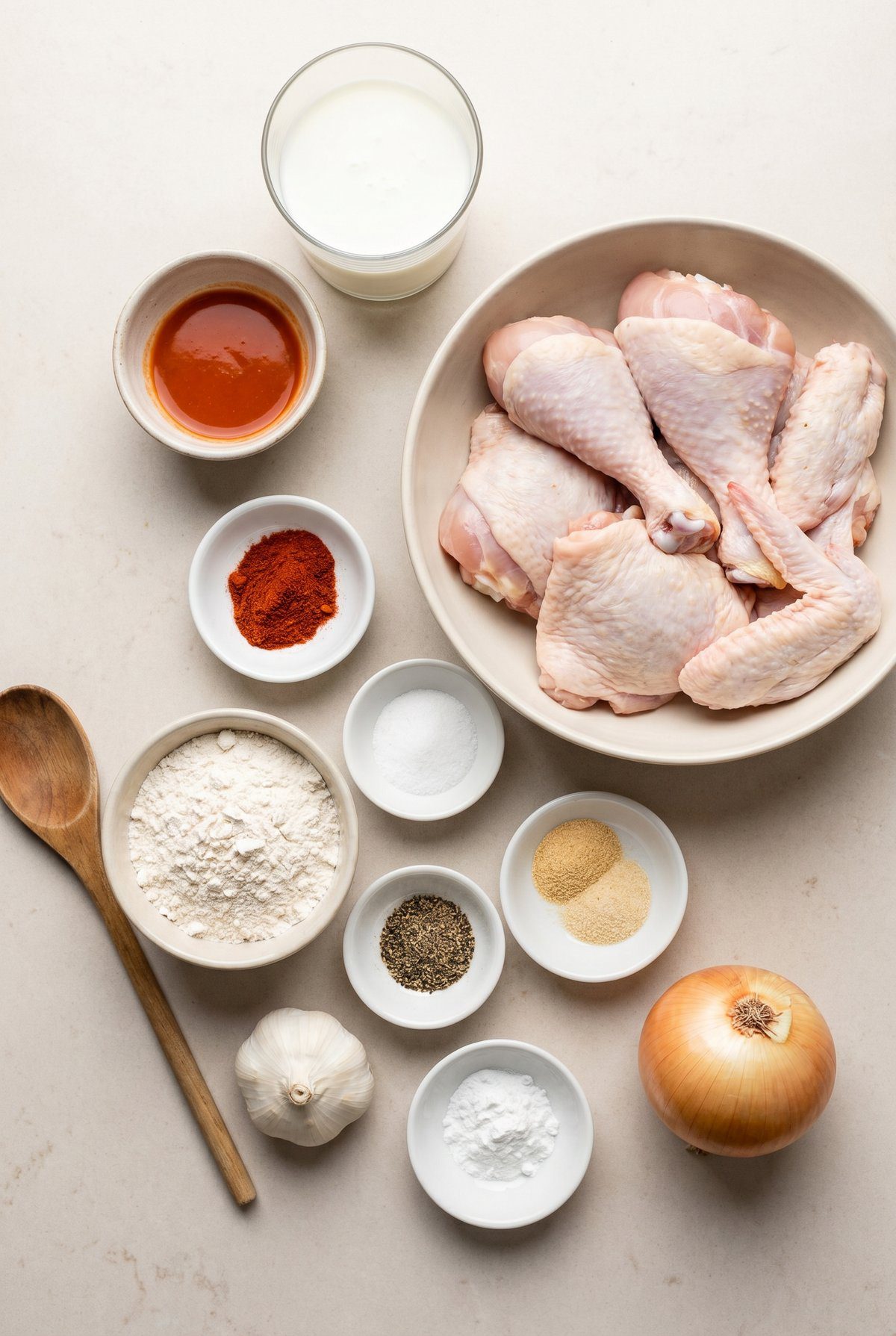 Ingredients for Air Fryer Fried Chicken