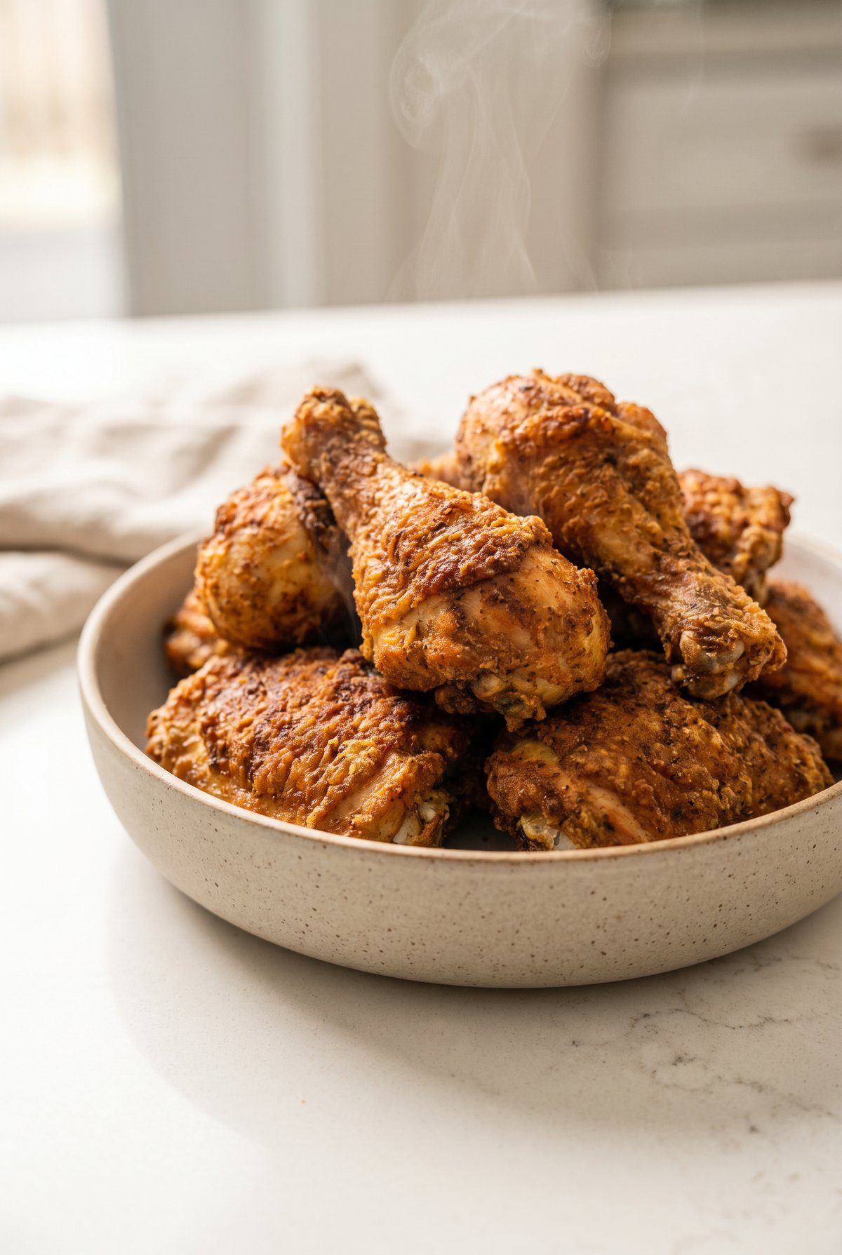 Air Fryer Fried Chicken served and ready to eat