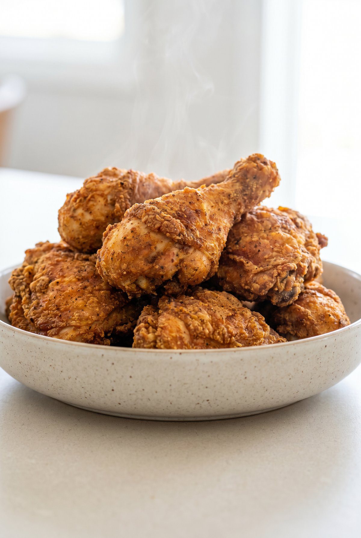 Air Fryer Fried Chicken ready to serve