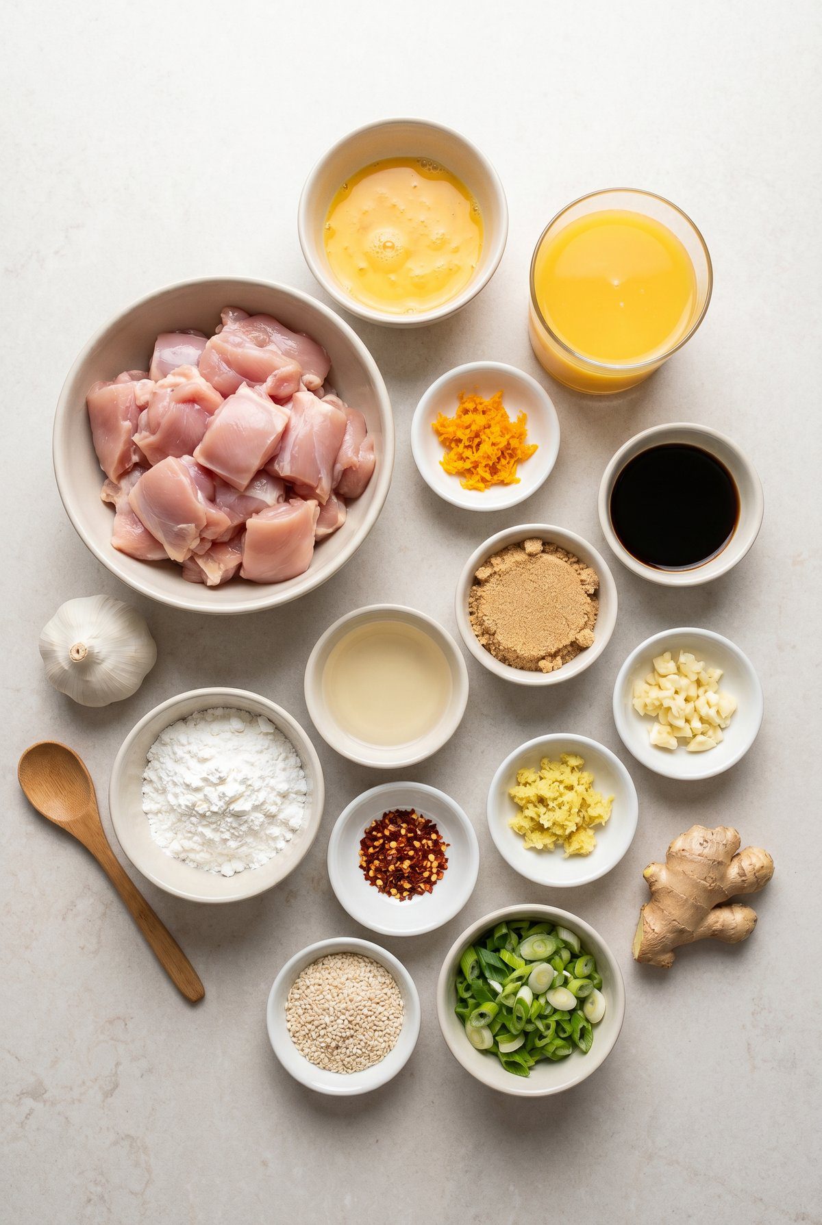 Ingredients for Air Fryer Orange Chicken