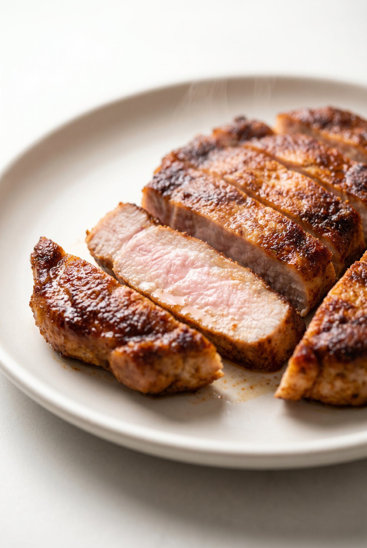 Close-up of Air Fryer Pork Chops
