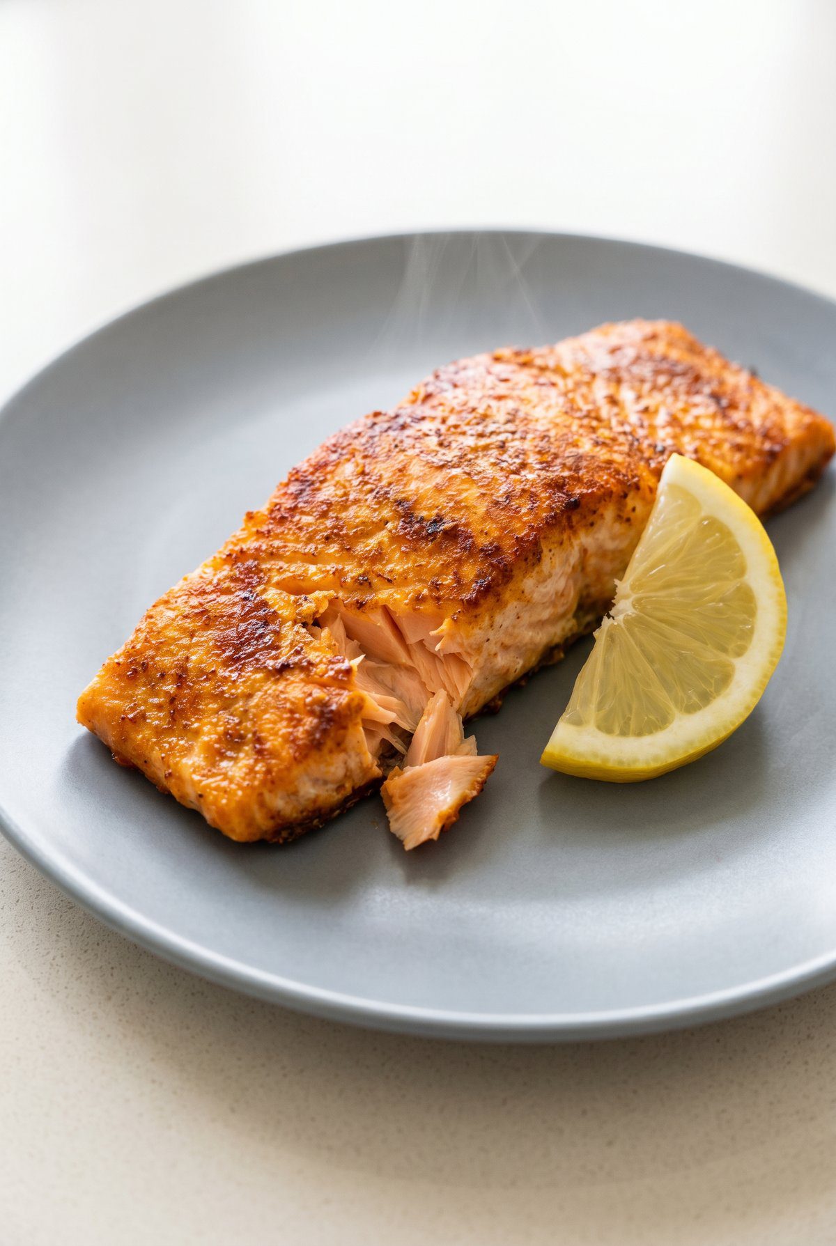 Close-up of Air Fryer Salmon