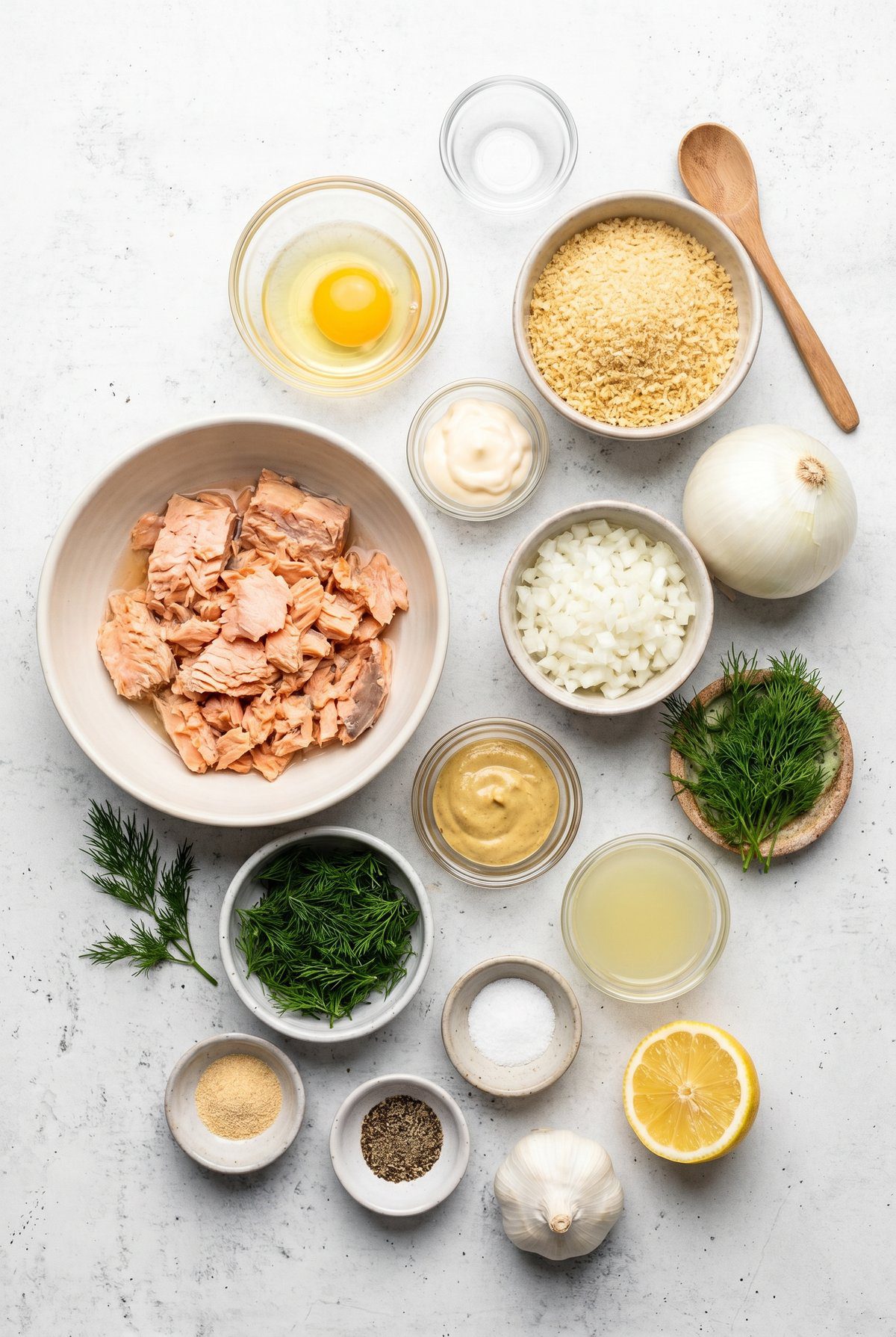 Ingredients for Air Fryer Salmon Patties
