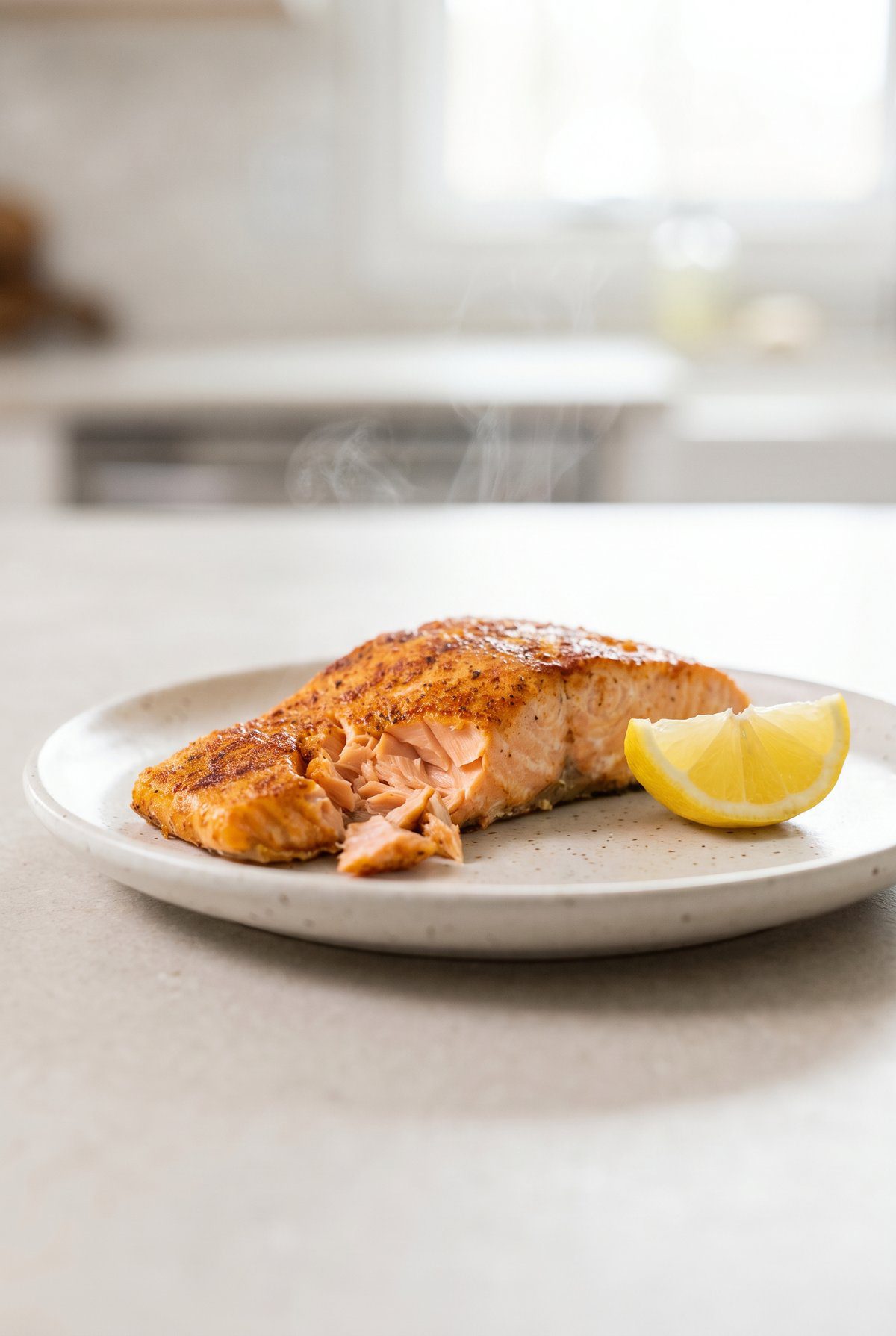 Air Fryer Salmon ready to serve