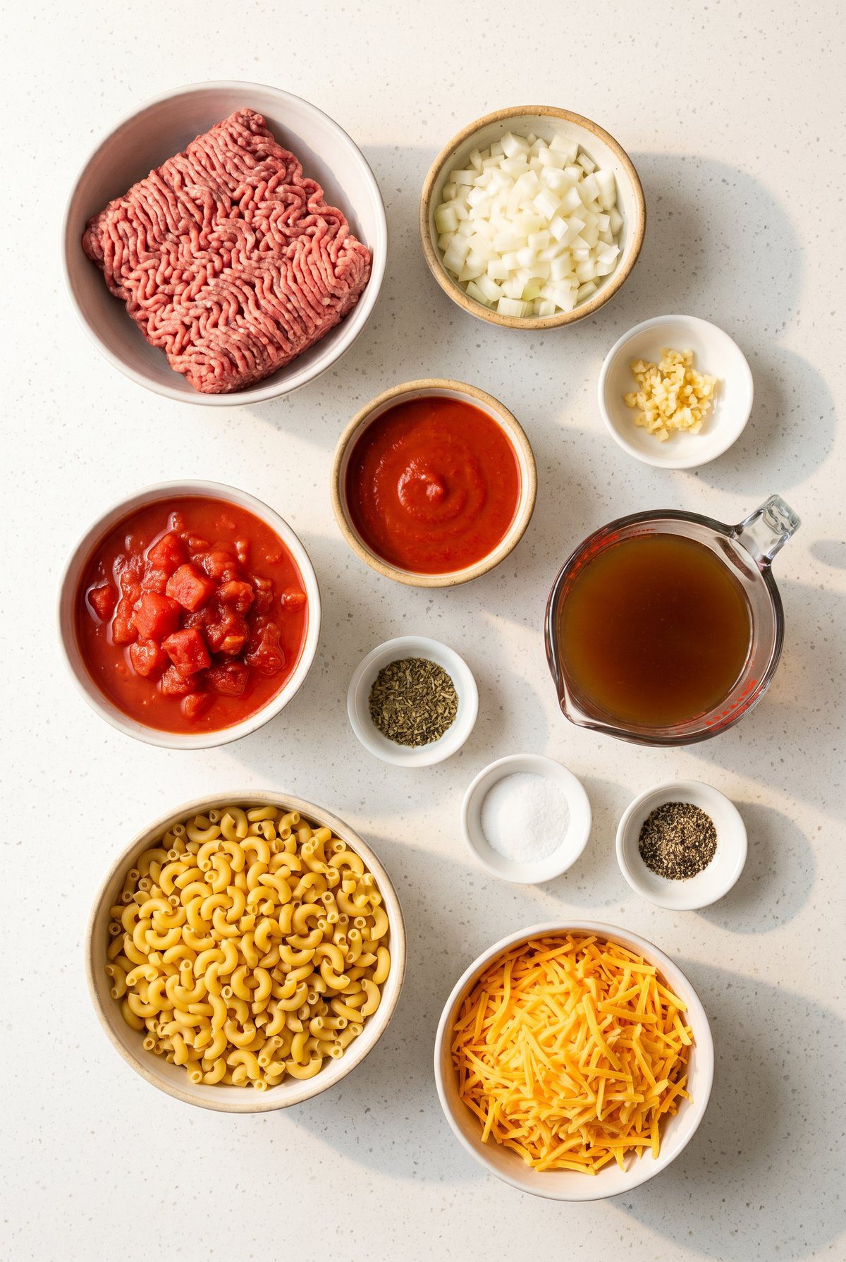 Ingredients for American Goulash