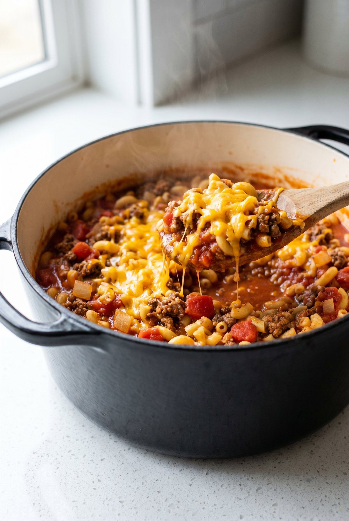 American Goulash ready to serve