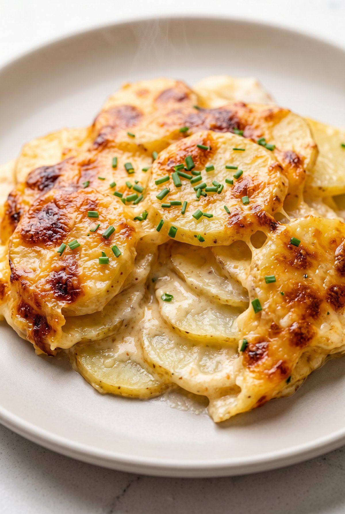 Close-up of Au Gratin Potatoes