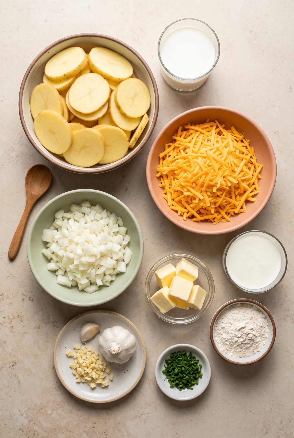 Ingredients for Au Gratin Potatoes