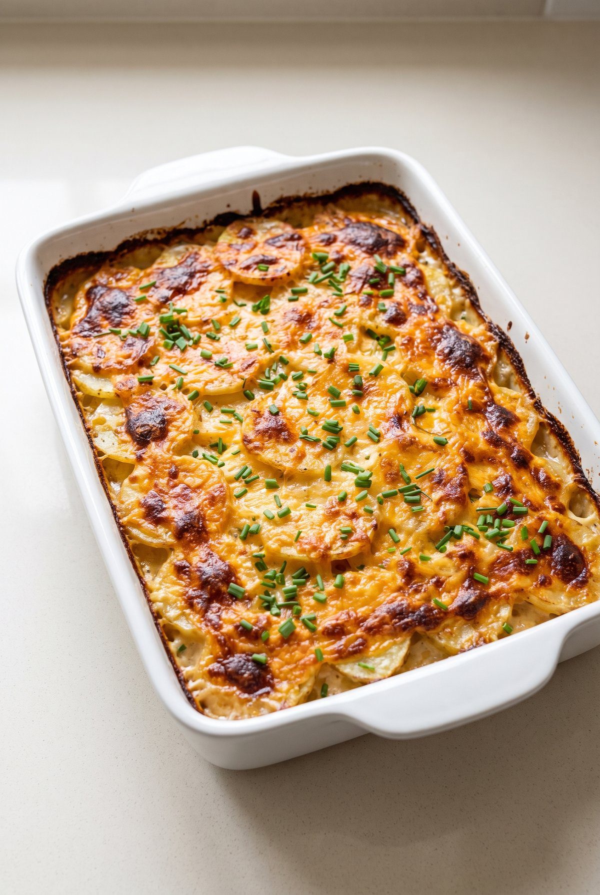 Au Gratin Potatoes ready to serve