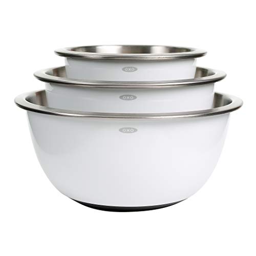 OXO 3-Piece Stainless Mixing Bowl Set