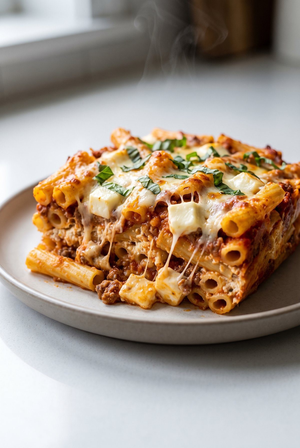 Close-up of Baked Ziti