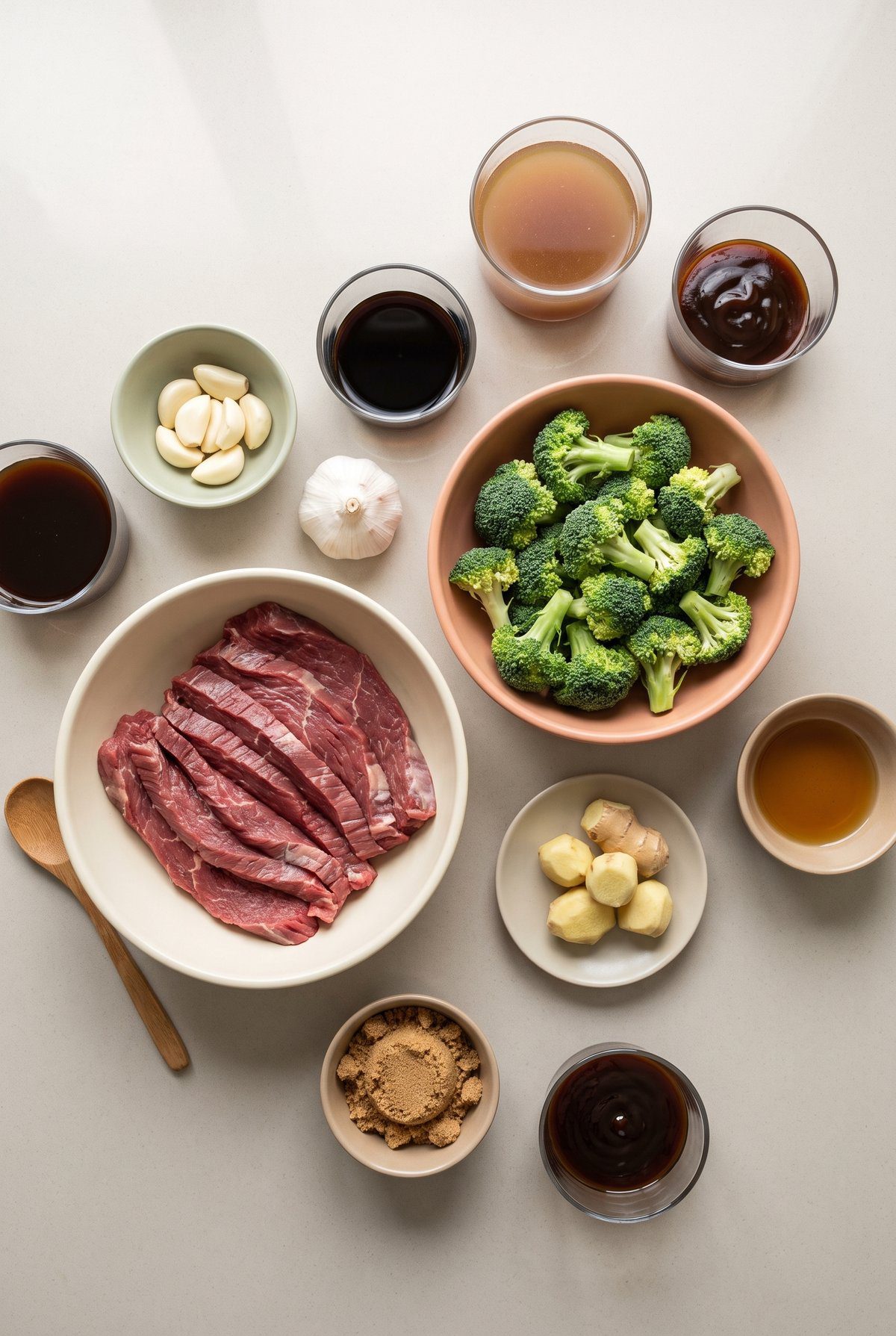 Ingredients for Beef and Broccoli
