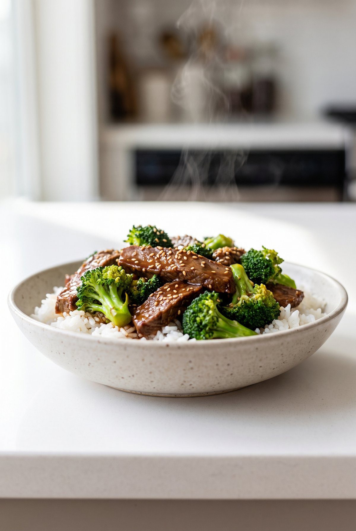 Beef and Broccoli ready to serve