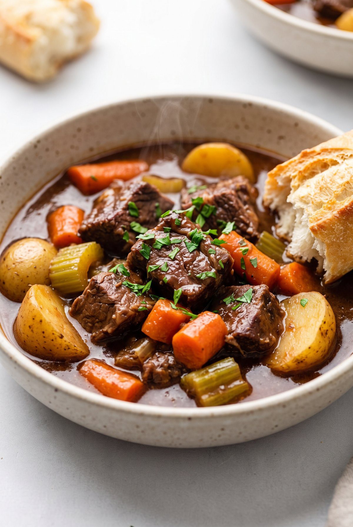 Beef Stew served and ready to eat