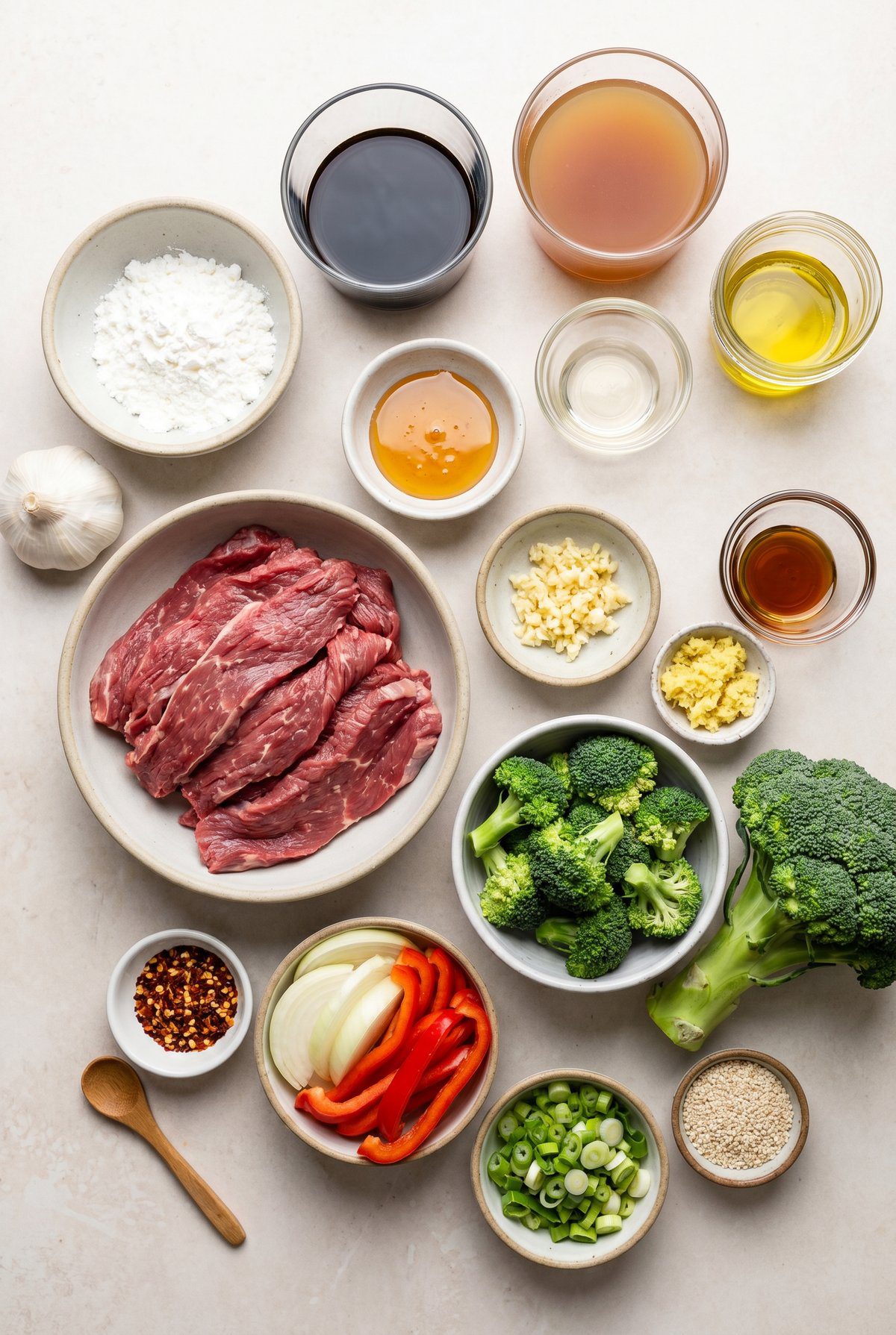 Ingredients for Beef Stir Fry