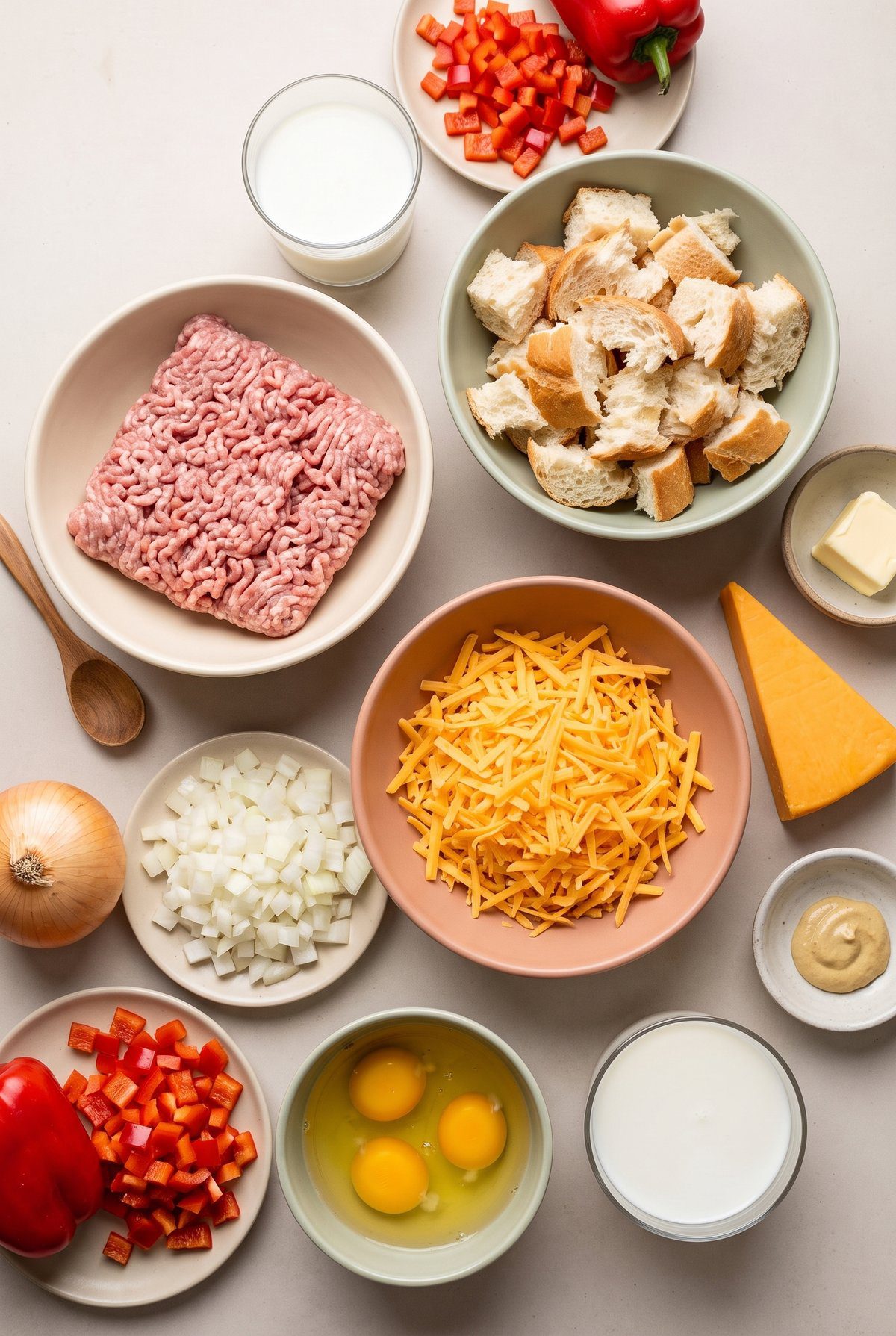 Ingredients for Breakfast Casserole