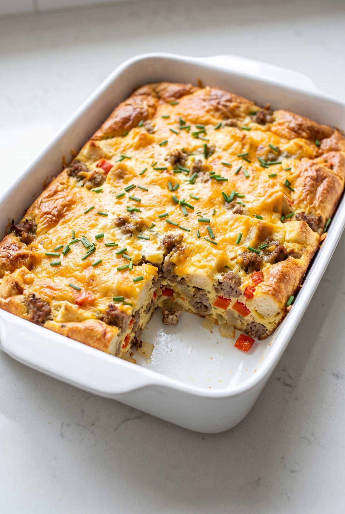 Breakfast Casserole ready to serve