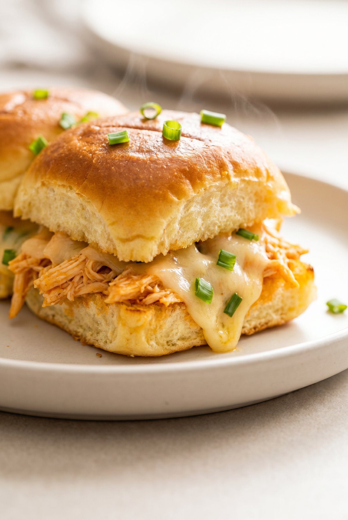 Close-up of Buffalo Chicken Sliders