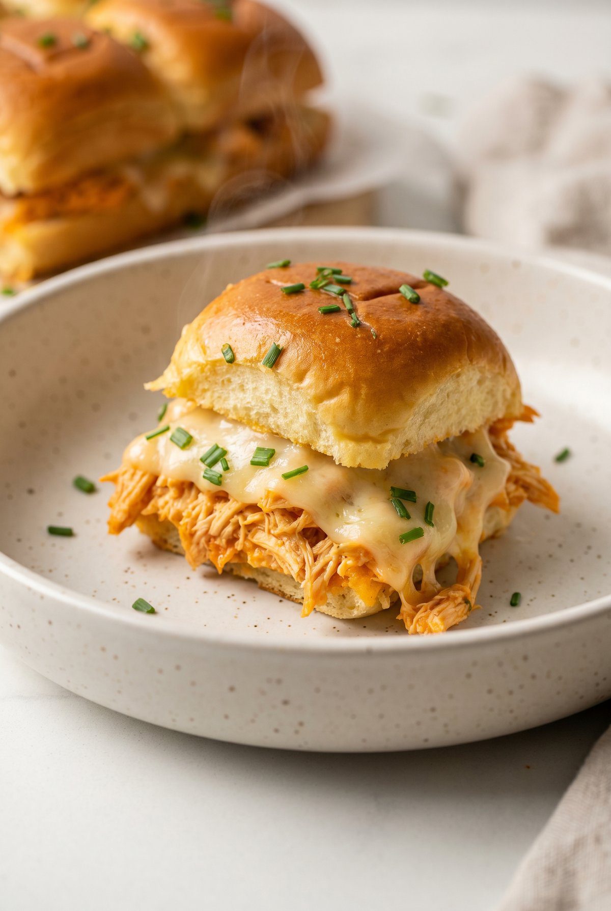 Buffalo Chicken Sliders served and ready to eat