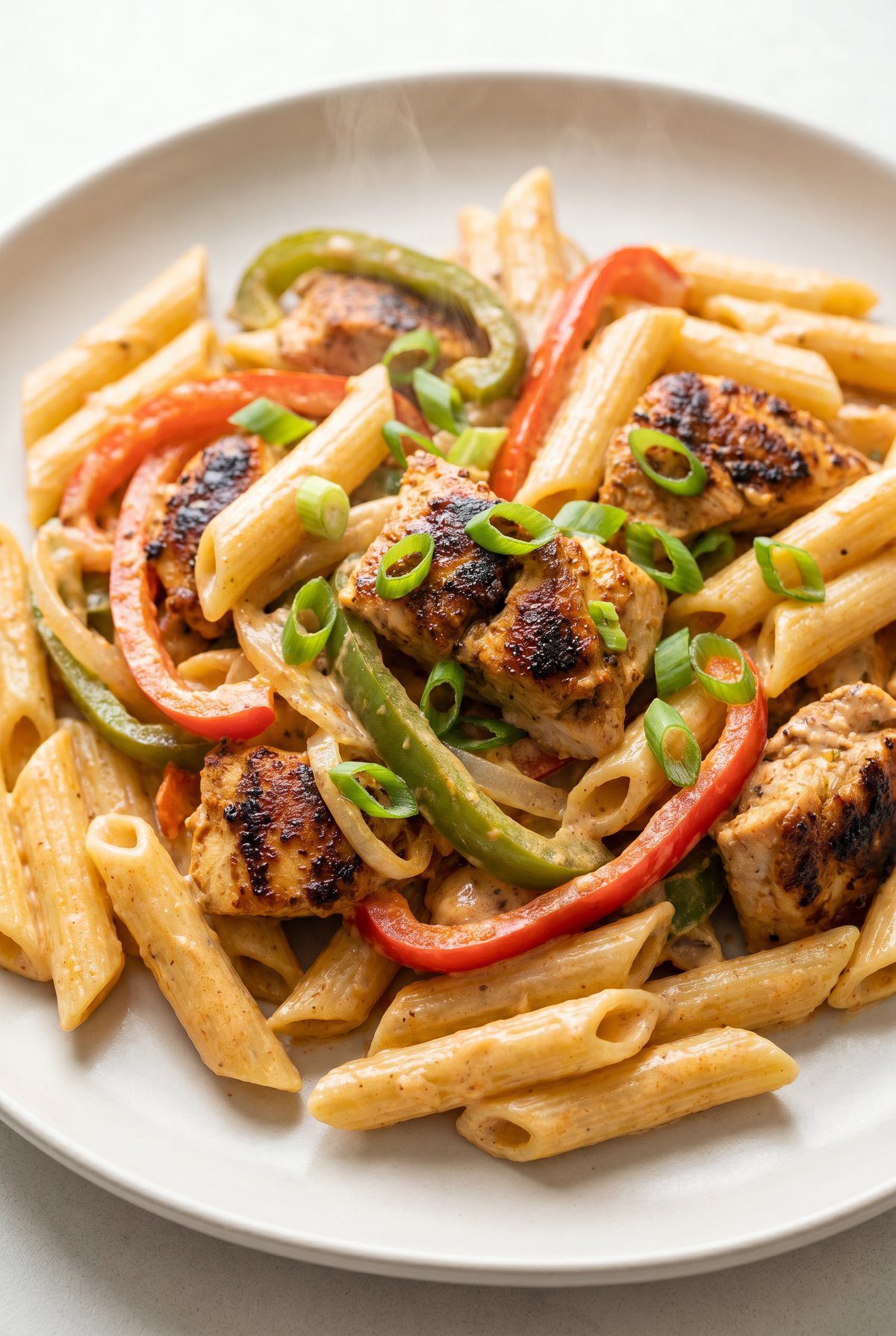 Close-up of Cajun Chicken Pasta