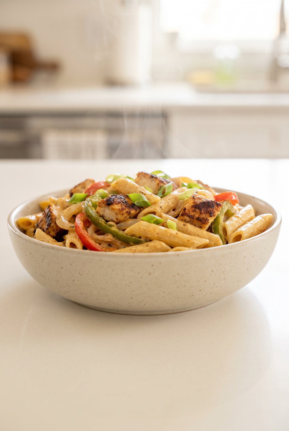 Cajun Chicken Pasta ready to serve