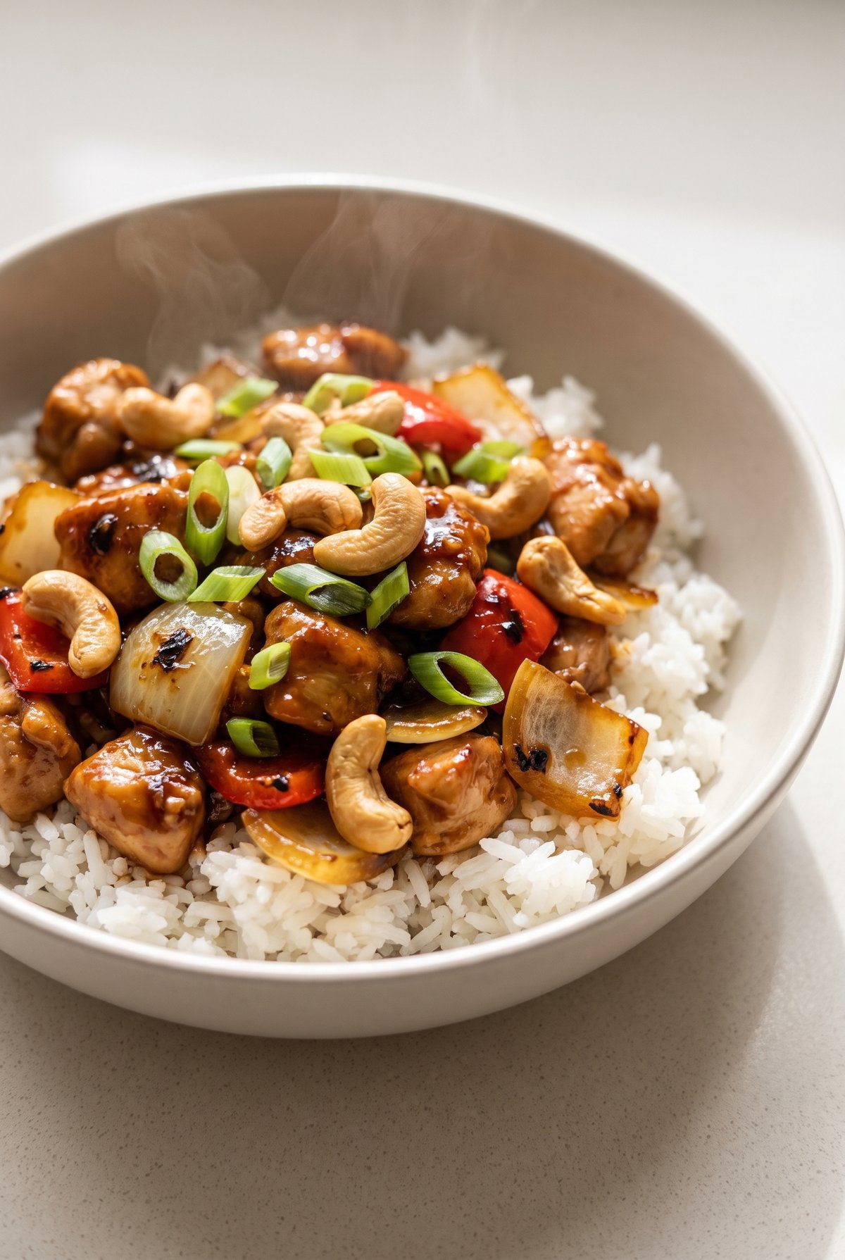 Close-up of Cashew Chicken