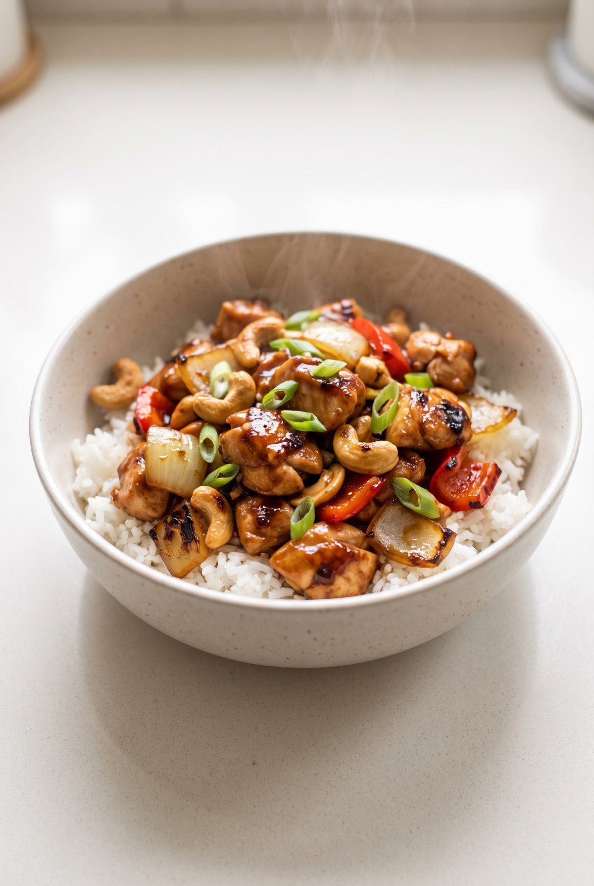 Cashew Chicken ready to serve