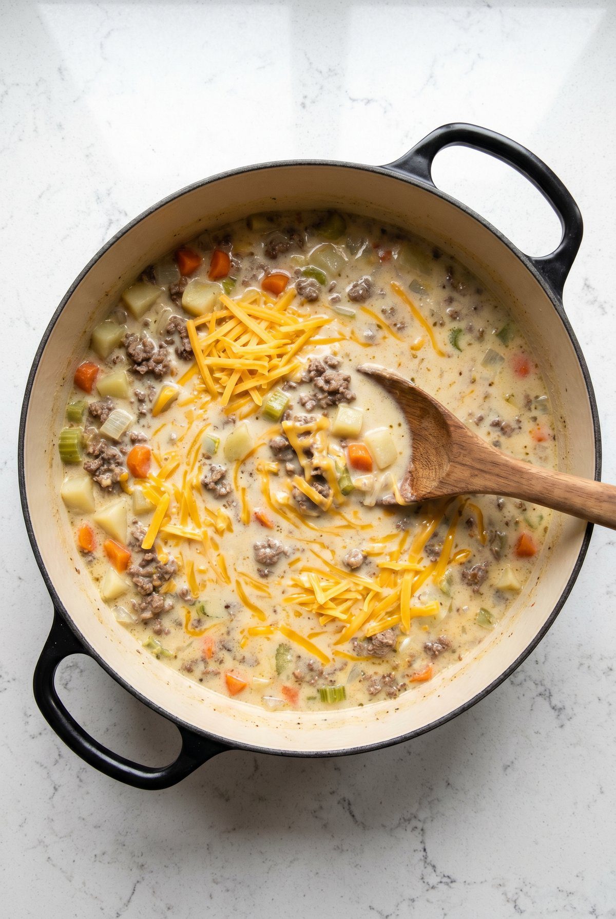 How to make Cheeseburger Soup – step 2