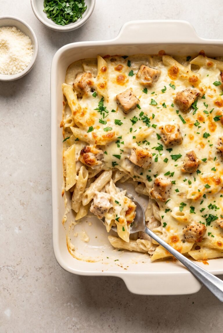 Chicken Alfredo Bake