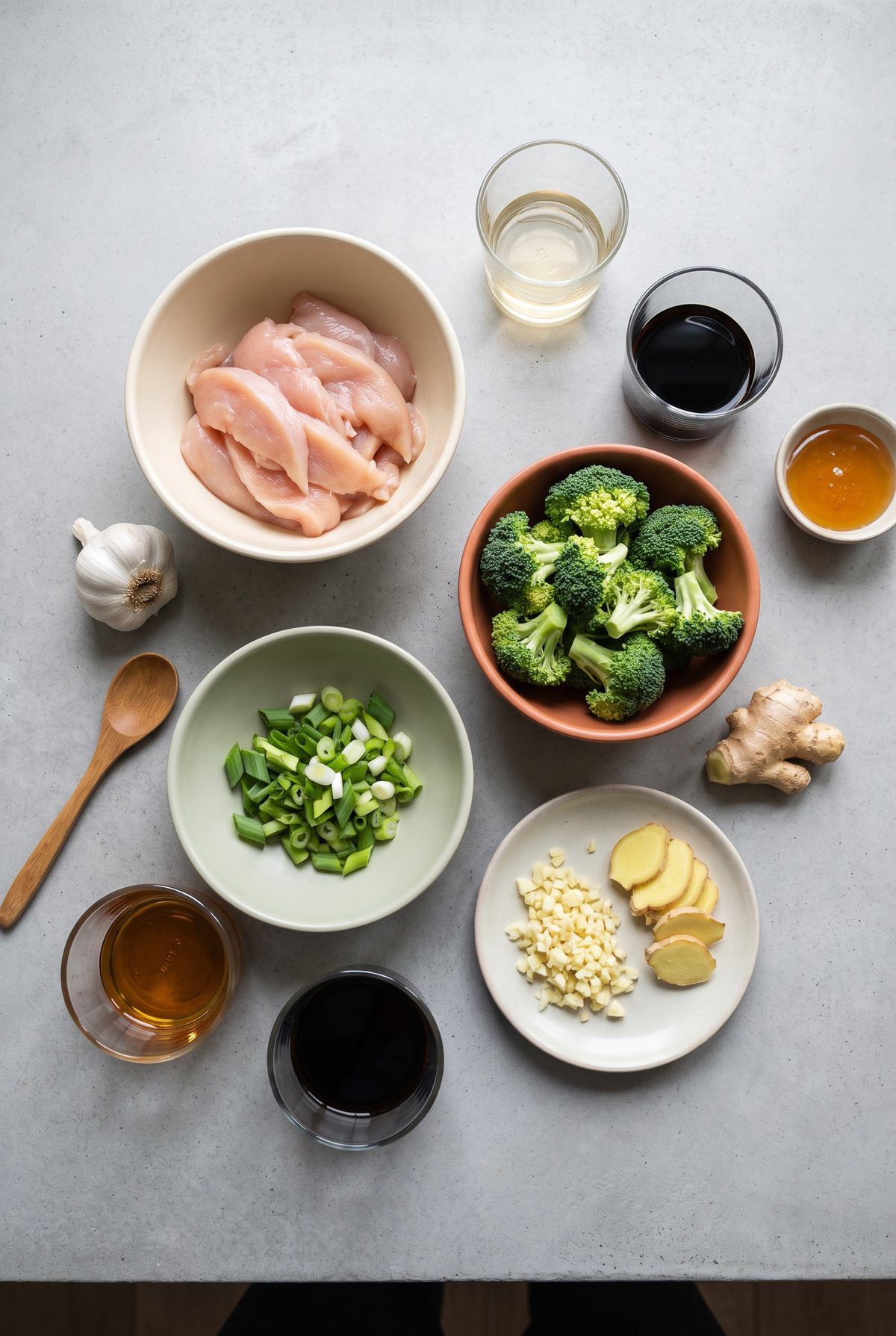 Ingredients for Chicken and Broccoli Stir Fry
