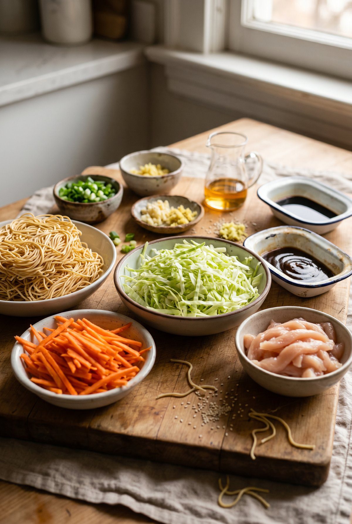 Ingredients for Chicken Chow Mein