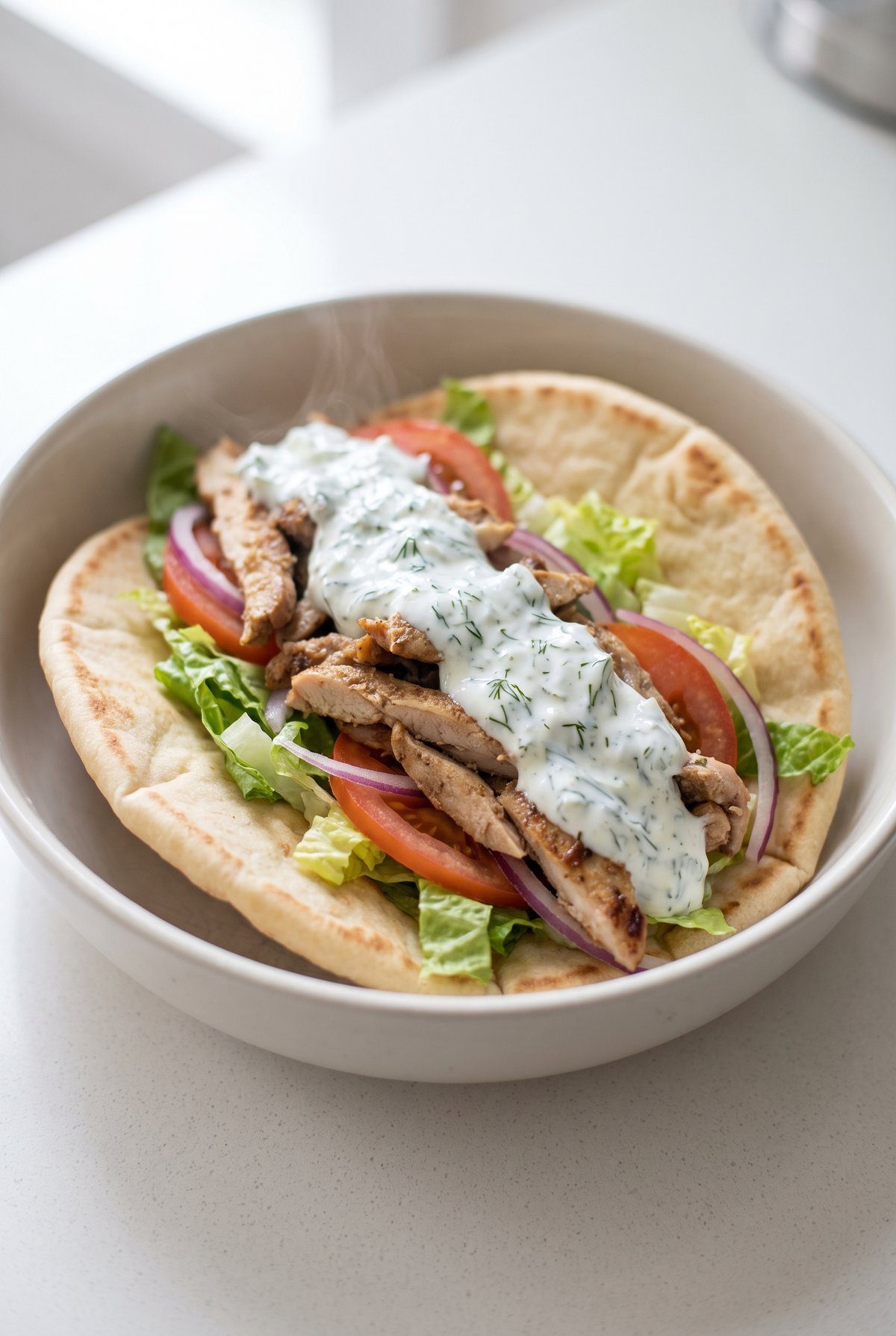 Close-up of Chicken Gyros