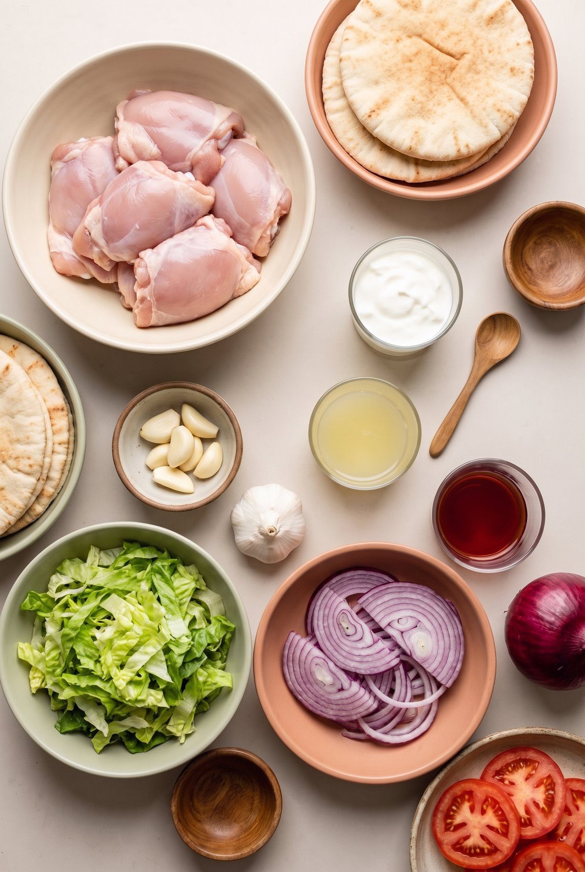 Ingredients for Chicken Gyros