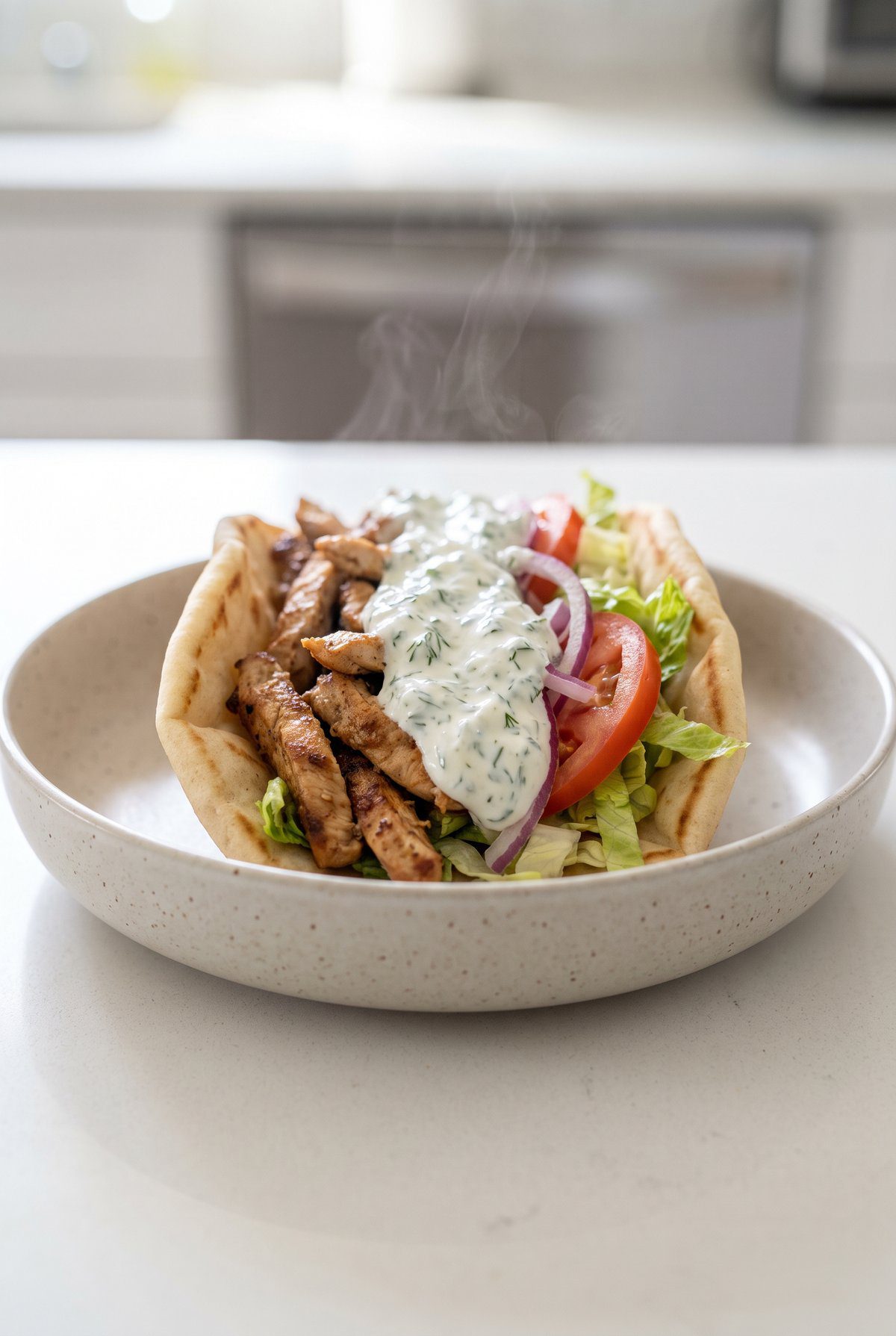 Chicken Gyros ready to serve