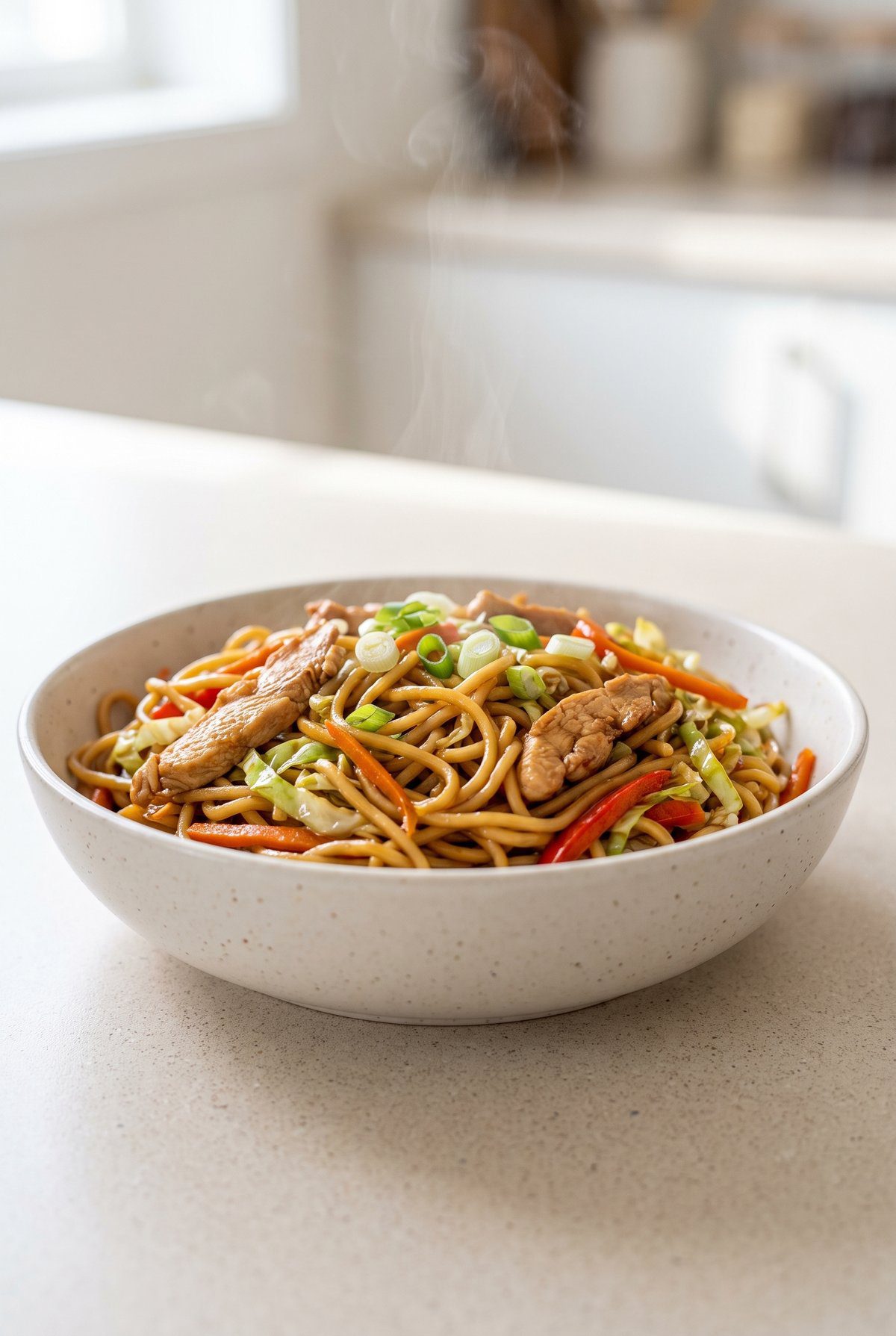Chicken Lo Mein ready to serve
