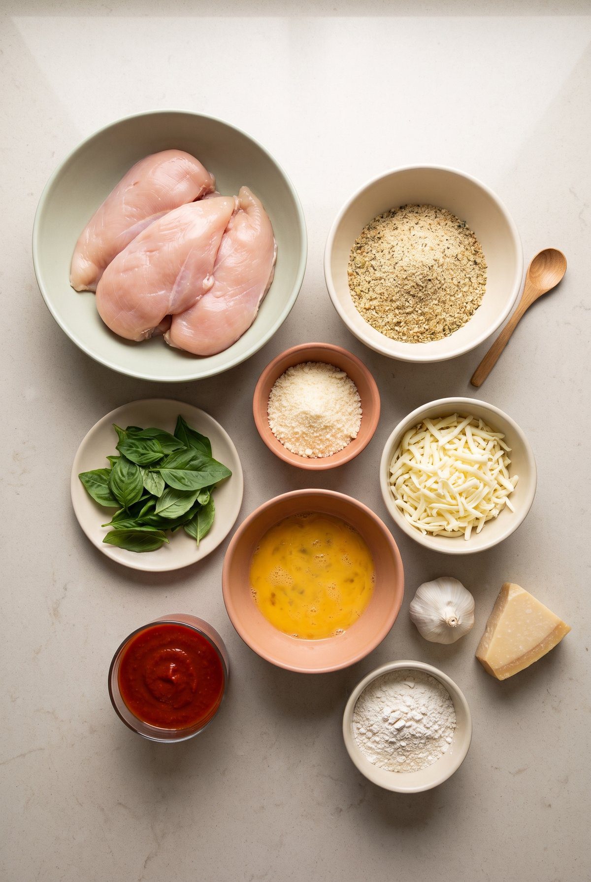 Ingredients for Chicken Parmesan