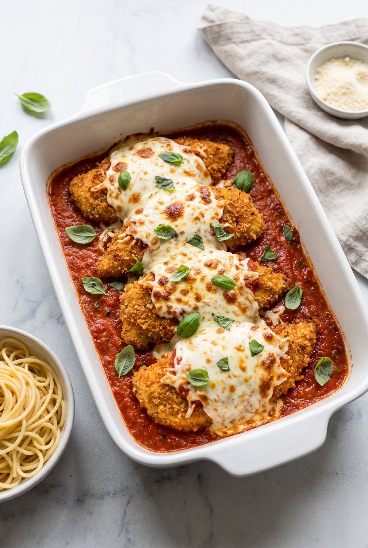 Chicken Parmesan ready to serve