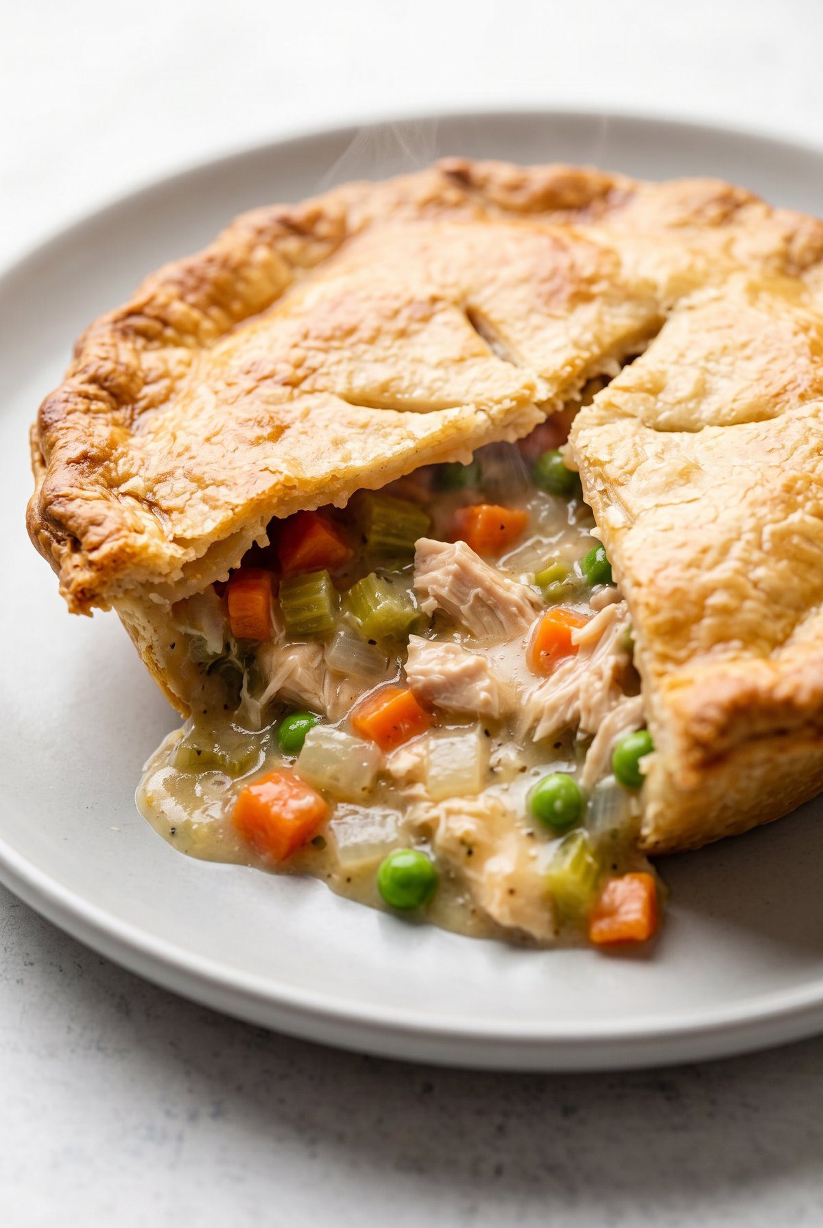 Close-up of Chicken Pot Pie