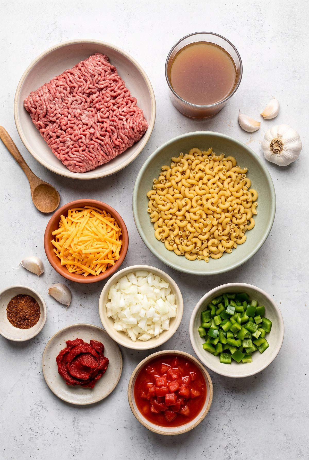 Ingredients for Chili Mac