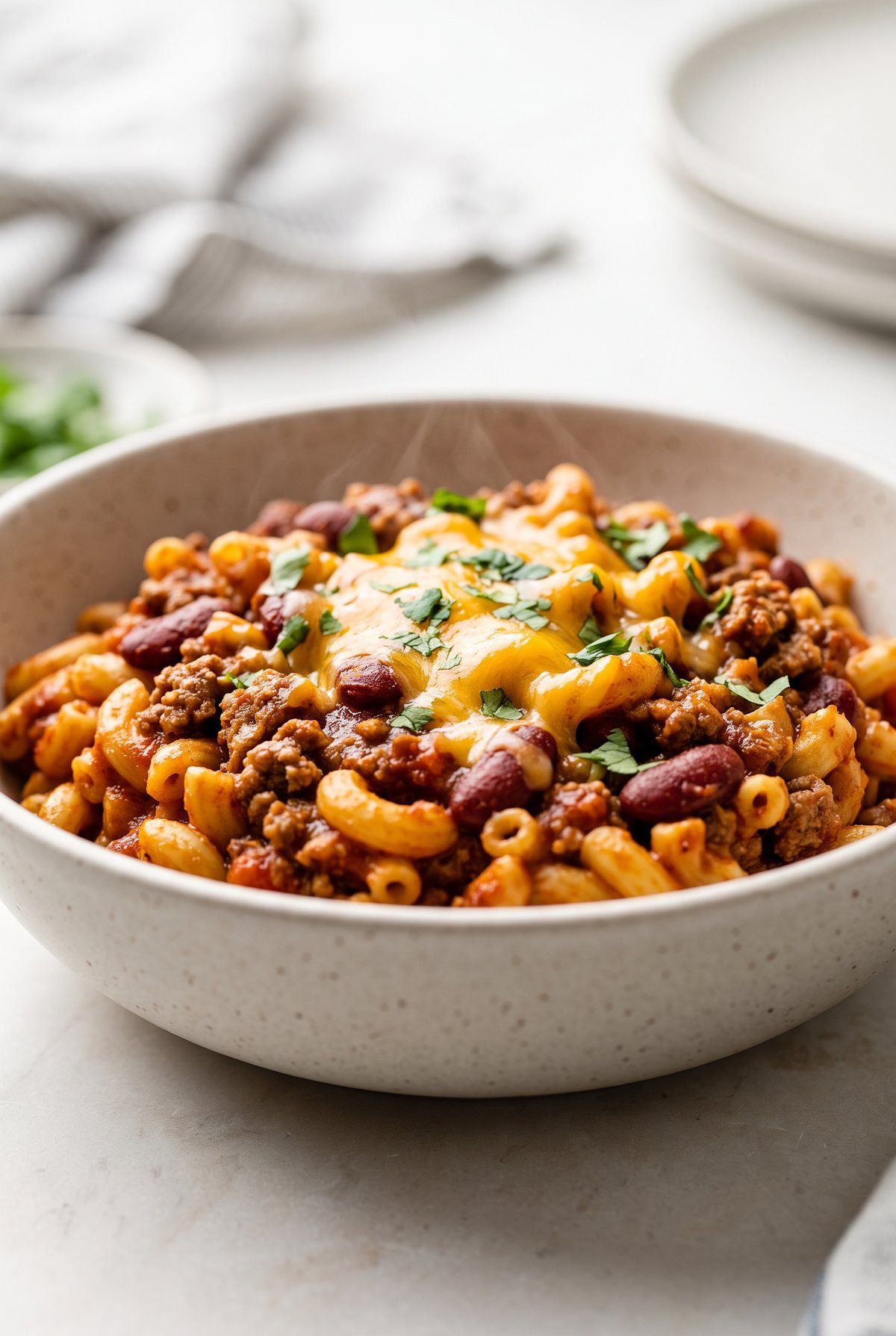 Chili Mac ready to serve