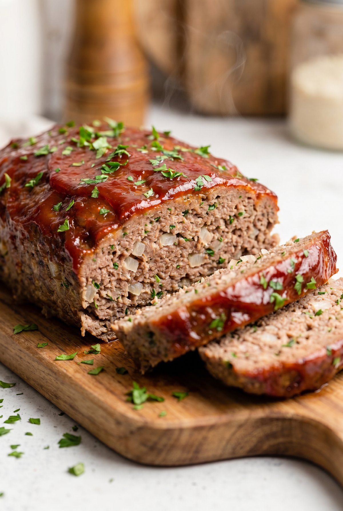 Classic Meatloaf ready to serve