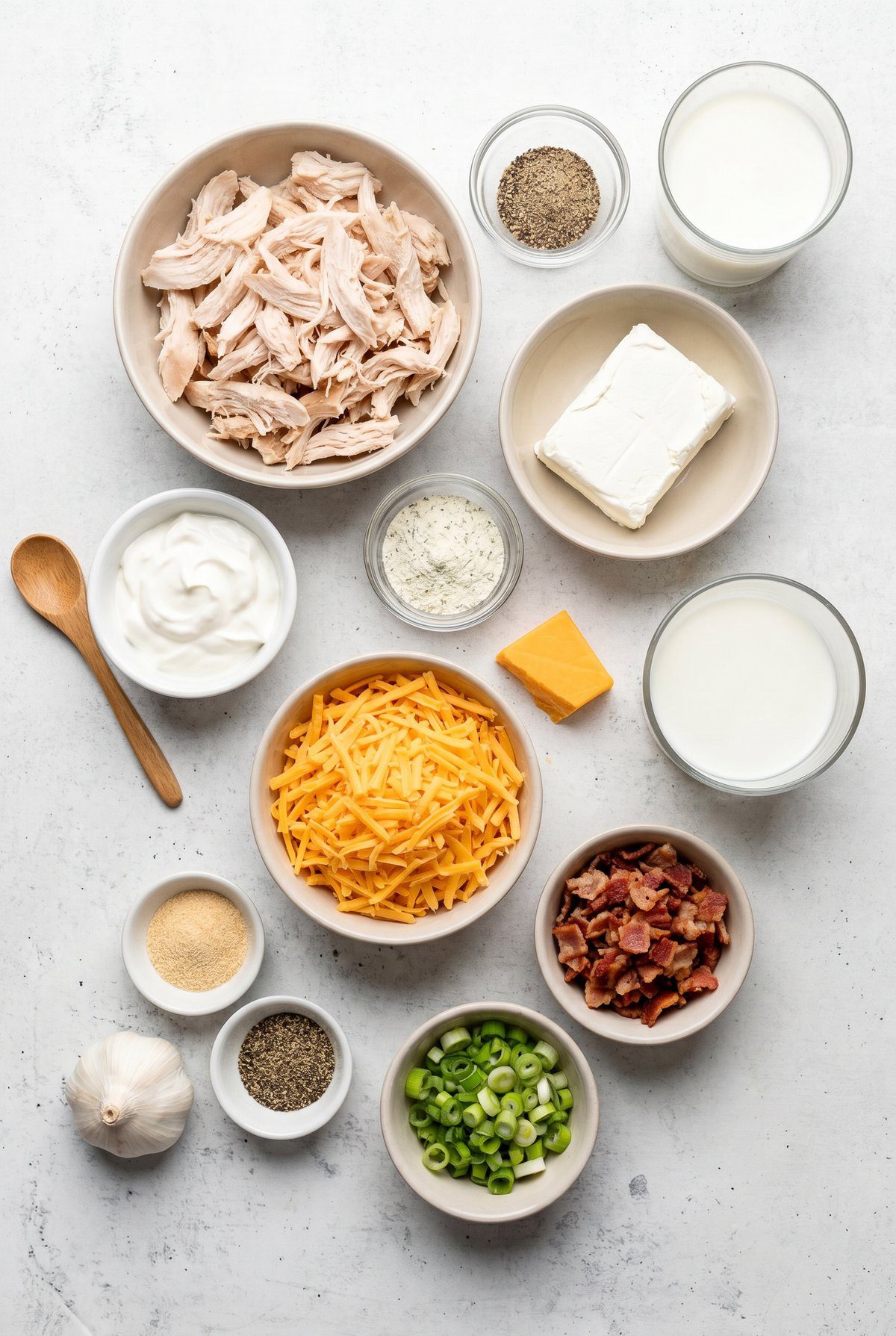Ingredients for Crack Chicken Casserole