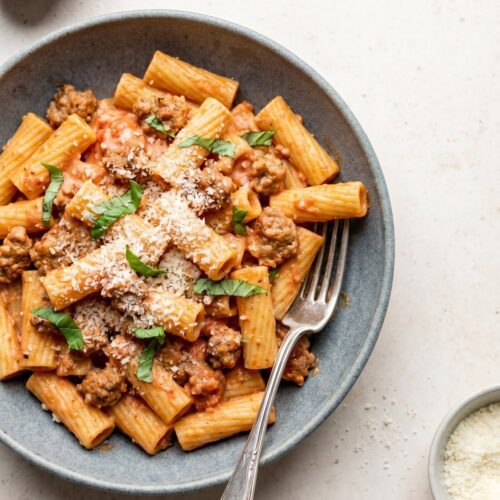 Creamy Sausage Rigatoni
