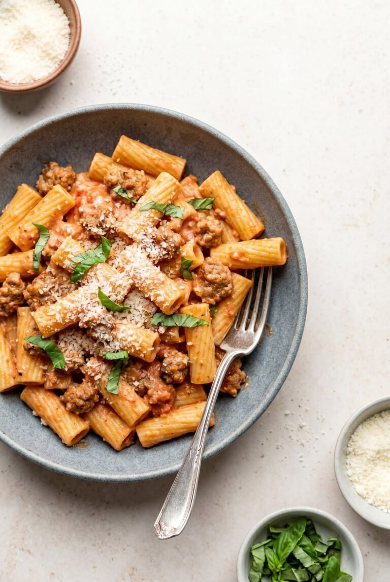 Creamy Sausage Rigatoni
