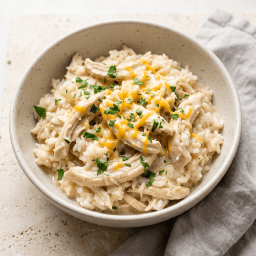 Creamy Crockpot Chicken and Rice